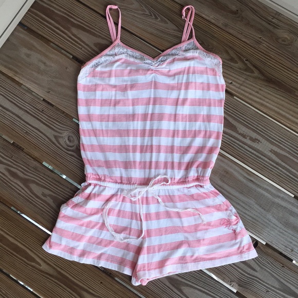 Rip Curl Pants - Rip Curl Pink and White Stripe Romper